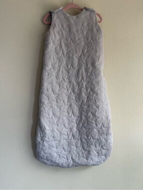 George Light Gray Star-Quilted Baby Sleep Sack
